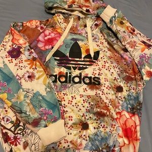 Adidas floral hoodie